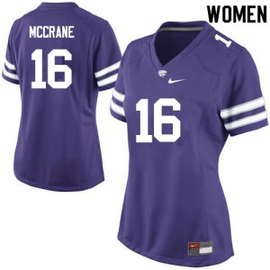 Women Kansas State Wildcats Matthew McCrane #16 High School Purple Jersey 786614-217