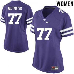 Womens Kansas State Wildcats Nick Kaltmayer #77 Stitch Purple Jersey 666380-255