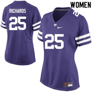 Womens Kansas State Wildcats Terrance Richards #25 Player Purple Jerseys 743145-751