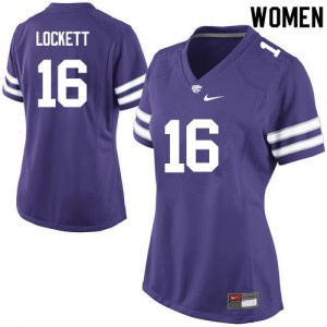 Womens Kansas State Wildcats Tyler Lockett #16 Stitched Purple Jerseys 433975-716