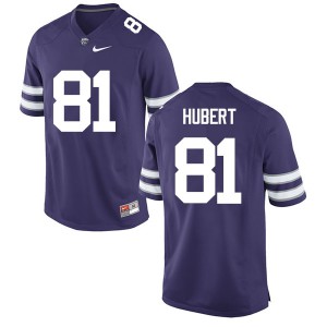 Mens Kansas State Wildcats Wyatt Hubert #81 Purple Player Jerseys 649215-395