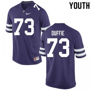 Youth Kansas State Wildcats Christian Duffie #73 High School Purple Jerseys 475238-149