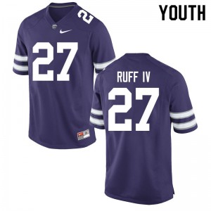 Youth Kansas State Wildcats Cornelius Ruff IV #27 Player Purple Jersey 278857-550