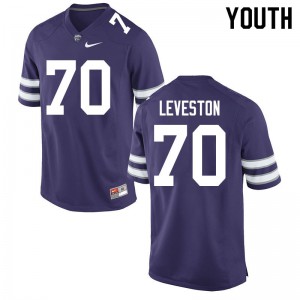 Youth Kansas State Wildcats Kaitori Leveston #70 High School Purple Jerseys 129871-756