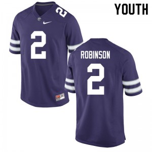 Youth Kansas State Wildcats Lance Robinson #2 Player Purple Jersey 572057-993