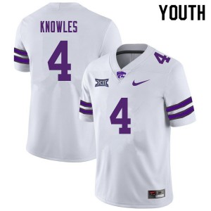 Youth Kansas State Wildcats Malik Knowles #4 White College Jersey 692580-689