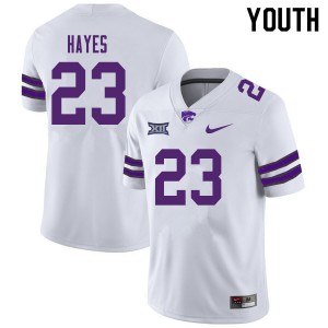 Youth Kansas State Wildcats Marcus Hayes #23 High School White Jersey 960408-867
