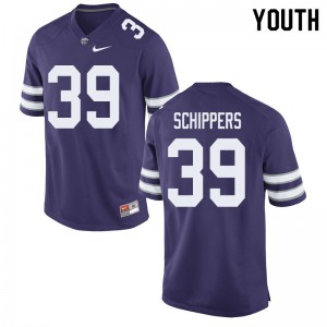 Youth Kansas State Wildcats Jordan Schippers #39 Purple Alumni Jerseys 836263-752