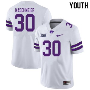 Youth Kansas State Wildcats Matthew Maschmeier #30 White NCAA Jerseys 301300-253