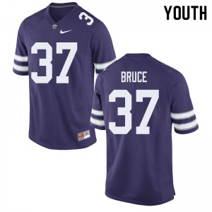 Youth Kansas State Wildcats Parker Bruce #37 Purple Alumni Jerseys 282012-615