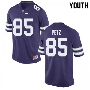 Youth Kansas State Wildcats Riley Petz #85 Stitch Purple Jersey 653807-541