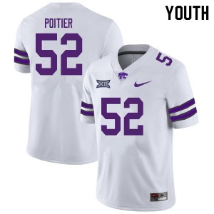 Youth Kansas State Wildcats Taylor Poitier #52 White NCAA Jersey 161854-170