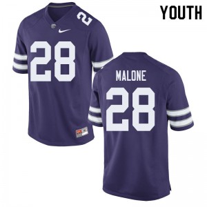 Youth Kansas State Wildcats Vaughn Malone #28 Purple Player Jersey 260856-496