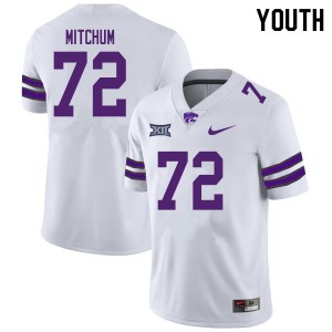 Youth Kansas State Wildcats Witt Mitchum #72 NCAA White Jerseys 265277-474