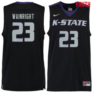 Youth Kansas State Wildcats Amaad Wainright #23 Stitched Black Jerseys 448872-675