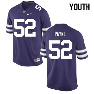 Youth Kansas State Wildcats Anthony Payne #52 Purple Stitch Jersey 660704-371