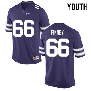 Youth Kansas State Wildcats B.J. Finney #66 Stitched Purple Jersey 183909-264