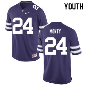 Youth Kansas State Wildcats Brock Monty #24 High School Purple Jersey 979061-311