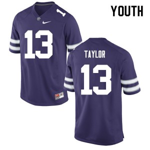 Youth Kansas State Wildcats Chabastin Taylor #13 University Purple Jersey 807390-161