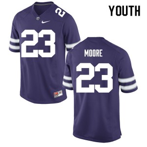 Youth Kansas State Wildcats Cre Moore #23 Football Purple Jerseys 904479-162