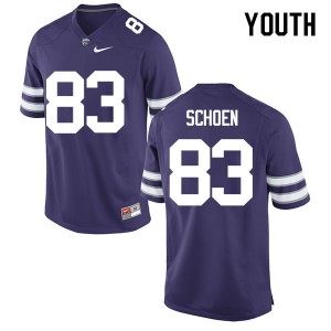 Youth Kansas State Wildcats Dalton Schoen #83 Purple Stitch Jersey 308248-229