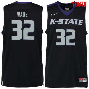 Youth Kansas State Wildcats Dean Wade #32 Black Stitched Jersey 540850-824