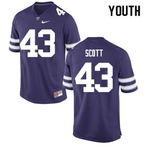 Youth Kansas State Wildcats Drew Scott #43 Purple University Jerseys 309778-355