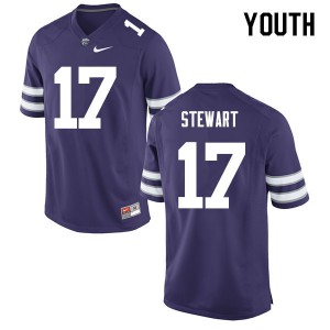 Youth Kansas State Wildcats Isaiah Stewart #17 Official Purple Jersey 499911-836
