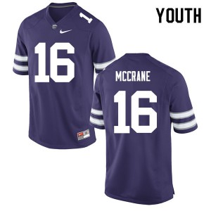 Youth Kansas State Wildcats Matthew McCrane #16 NCAA Purple Jerseys 227463-656