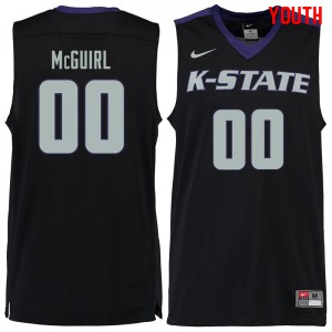 Youth Kansas State Wildcats Mike McGuirl #00 Black Stitched Jerseys 247009-158