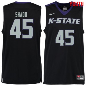 Youth Kansas State Wildcats Nigel Shadd #45 High School Black Jerseys 199206-762