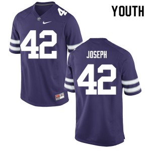 Youth Kansas State Wildcats Osvelt Joseph #42 Purple NCAA Jerseys 845827-768