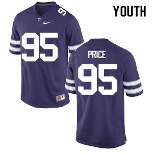 Youth Kansas State Wildcats Ray Price #95 Purple University Jersey 271674-677