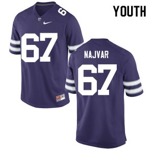 Youth Kansas State Wildcats Reid Najvar #67 Purple Football Jersey 844351-548