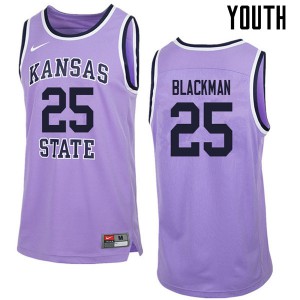 Youth Kansas State Wildcats Rolando Blackman #25 Purple Alumni Retro Jerseys 744002-508