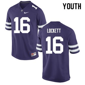 Youth Kansas State Wildcats Tyler Lockett #16 Purple Official Jersey 309940-302