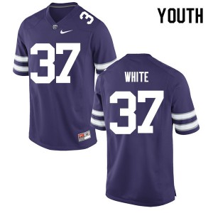 Youth Kansas State Wildcats Tyler White #37 Purple University Jersey 678646-363