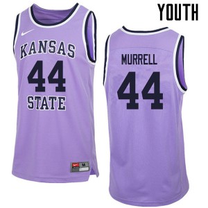 Youth Kansas State Wildcats Willie Murrell #44 Retro Stitch Purple Jerseys 465435-457