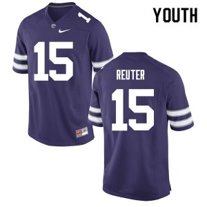 Youth Kansas State Wildcats Zach Reuter #15 Purple University Jerseys 936132-686